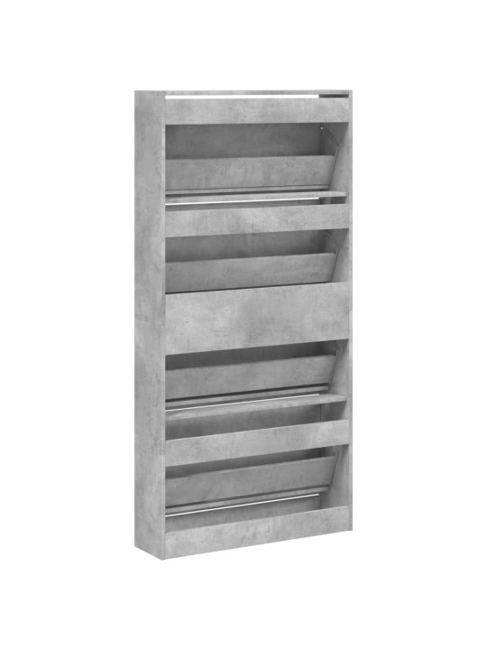 Batų spintelė su 4 stalčiais, betono, 80x21x163,5cm