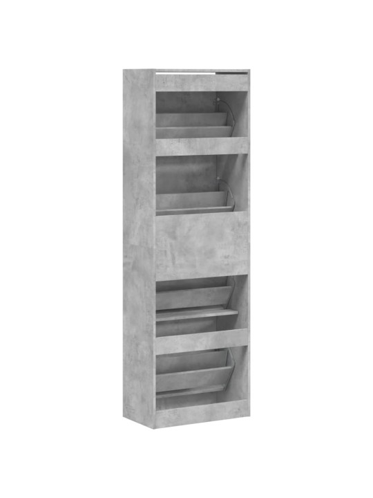 Batų spintelė su 4 stalčiais, betono, 60x34x187,5cm