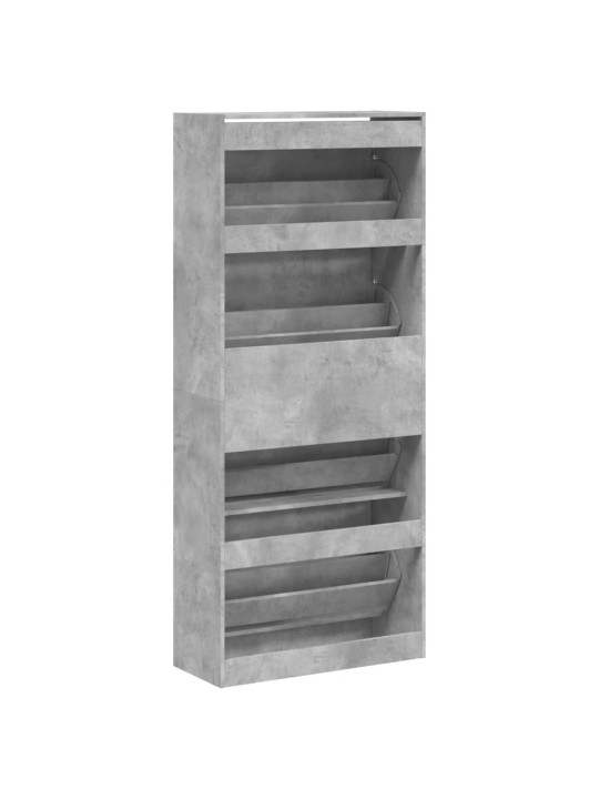 Batų spintelė su 4 stalčiais, betono, 80x34x187,5cm