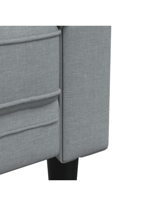 Dvivietė chesterfield sofa, šviesiai pilkos spalvos, audinys