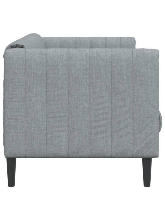 Trivietė sofa, šviesiai pilkos spalvos, audinys