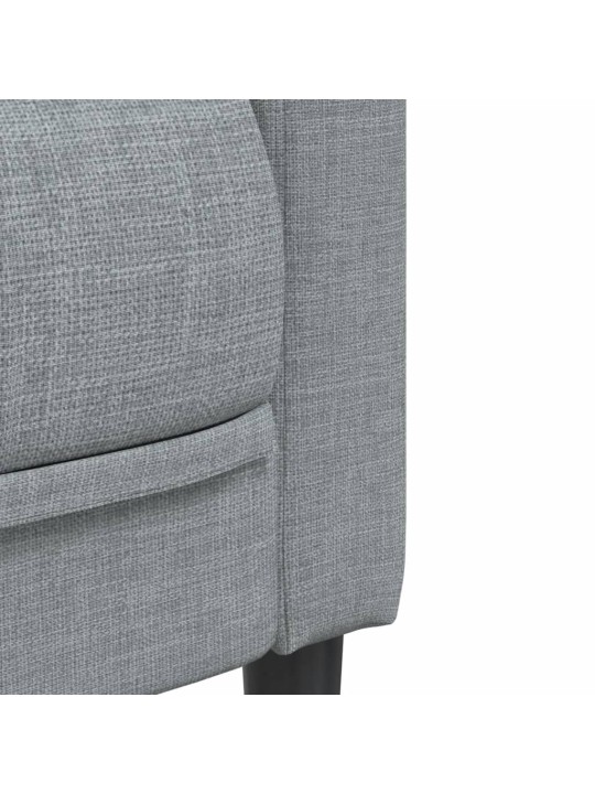 Trivietė sofa, šviesiai pilkos spalvos, audinys
