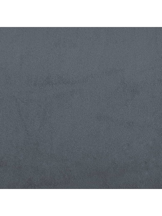 Trivietė chesterfield sofa su pagalvėlėmis, pilka, aksomas