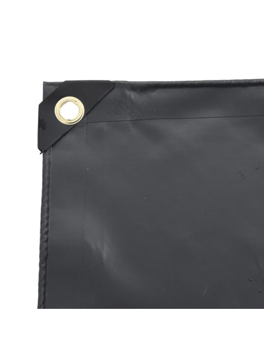 Tentas, antracito spalvos, 1,5x10m, 650g/m²
