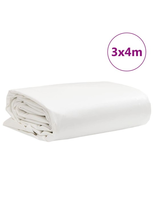 Tentas, baltos spalvos, 3x4m, 650g/m²