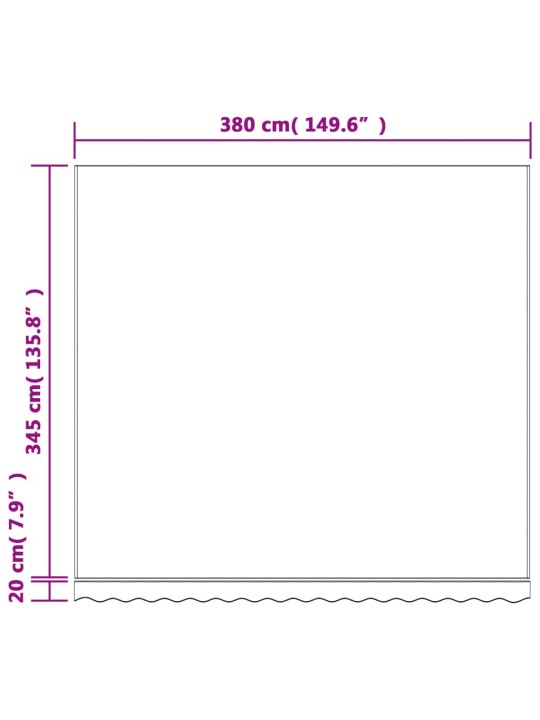 Pakaitinis audinys markizei, įvairių spalvų, 4x3,5m, dryžuotas