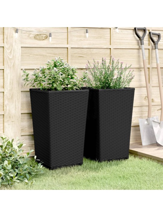Sodo loveliai, 2vnt., juodos spalvos, 32,5x32,5x57cm, PP