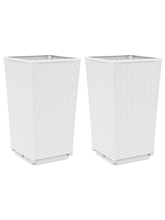 Sodo loveliai, 2vnt., baltos spalvos, 32,5x32,5x57cm, PP