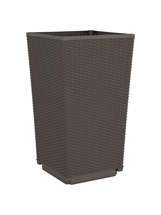 Sodo loveliai, 2vnt., rudos spalvos, 32,5x32,5x57cm, PP