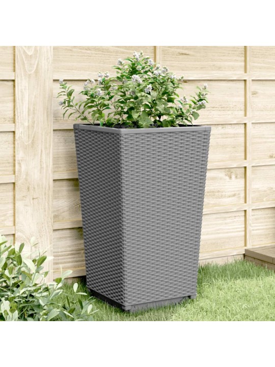 Sodo loveliai, 4vnt., šviesiai pilki, 32,5x32,5x57cm, PP