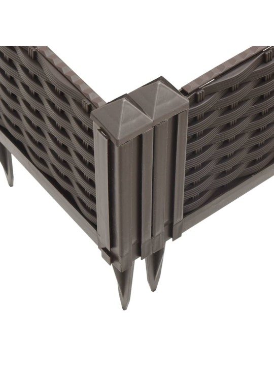 Sodo lovelis su kuoliukais, rudas, 42,5x42,5x28,5cm, PP