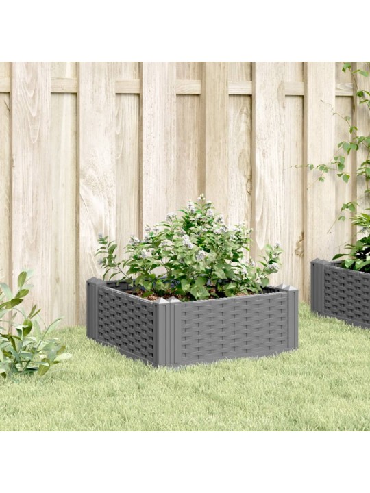 Sodo lovelis su kuoliukais, pilkas, 42,5x42,5x28,5cm, PP