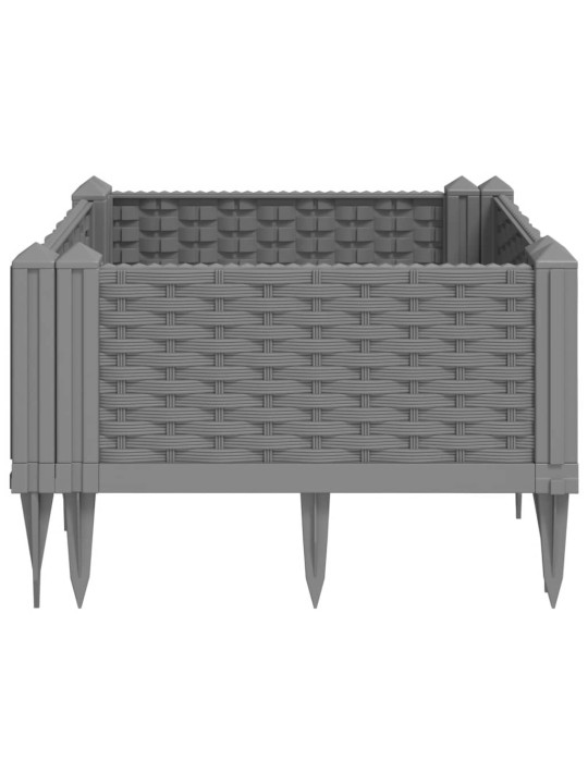 Sodo lovelis su kuoliukais, pilkas, 42,5x42,5x28,5cm, PP