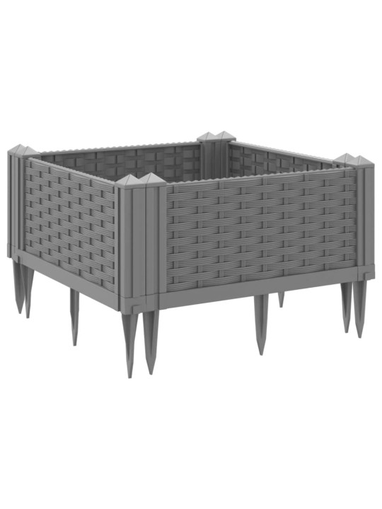 Sodo lovelis su kuoliukais, pilkas, 42,5x42,5x28,5cm, PP