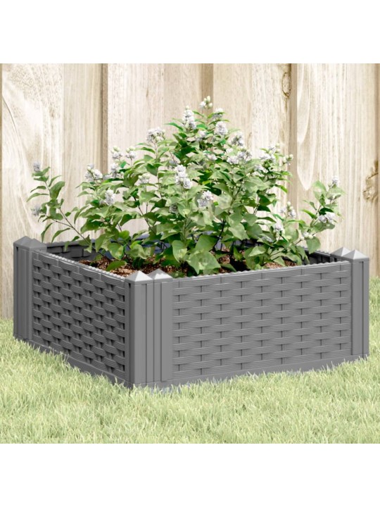 Sodo lovelis su kuoliukais, pilkas, 42,5x42,5x28,5cm, PP