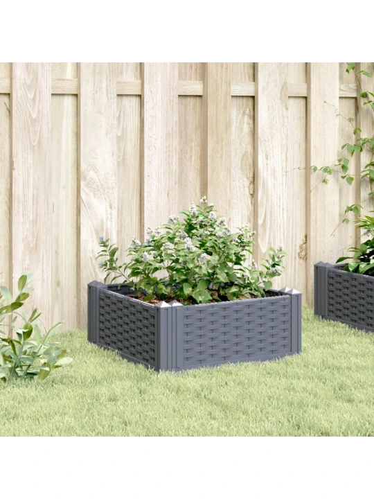 Sodo lovelis su kuoliukais, pilkas, 42,5x42,5x28,5cm, PP