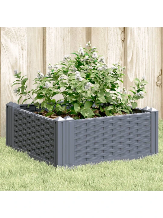 Sodo lovelis su kuoliukais, pilkas, 42,5x42,5x28,5cm, PP