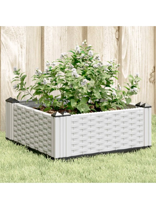 Sodo lovelis su kuoliukais, baltas, 42,5x42,5x28,5cm, PP