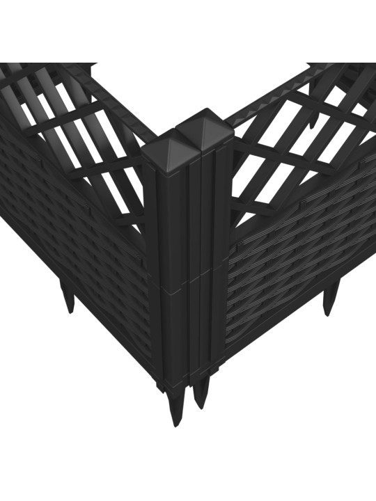 Sodo lovelis su kuoliukais, juodas, 43,5x43,5x43,5cm, PP