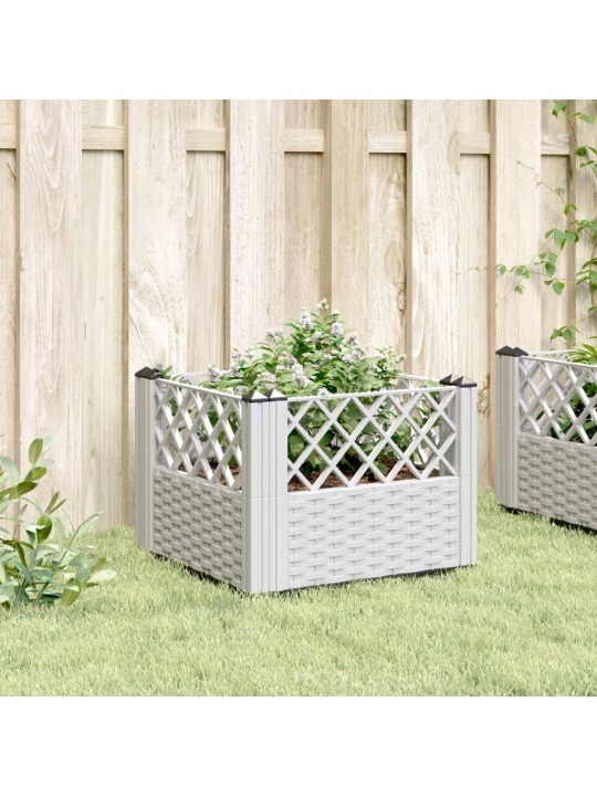 Sodo lovelis su kuoliukais, baltas, 43,5x43,5x43,5cm, PP