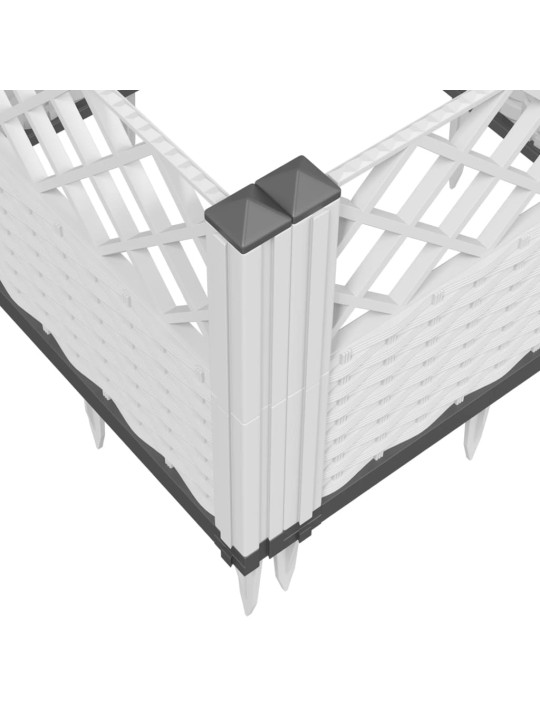 Sodo lovelis su kuoliukais, baltas, 43,5x43,5x43,5cm, PP