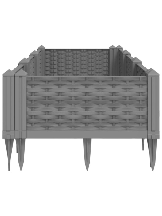 Sodo lovelis su kuoliukais, pilkas, 125x40x28,5cm, PP