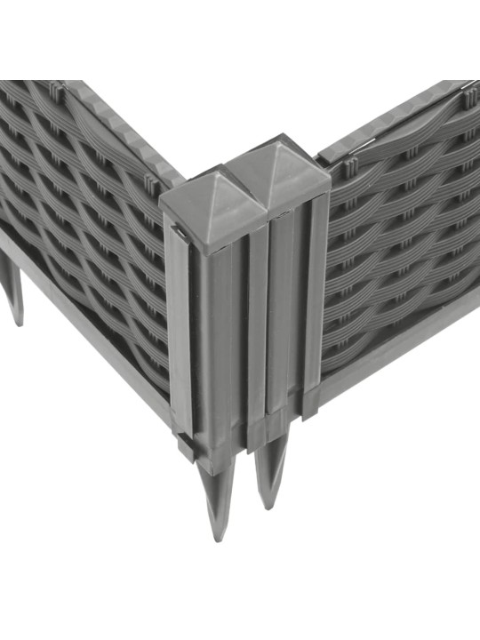 Sodo lovelis su kuoliukais, pilkas, 125x40x28,5cm, PP