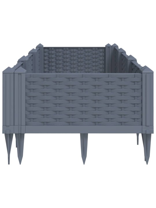 Sodo lovelis su kuoliukais, pilkas, 125x40x28,5cm, PP