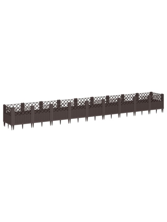 Sodo lovelis su kuoliukais, rudas, 363,5x43,5x43,5cm, PP