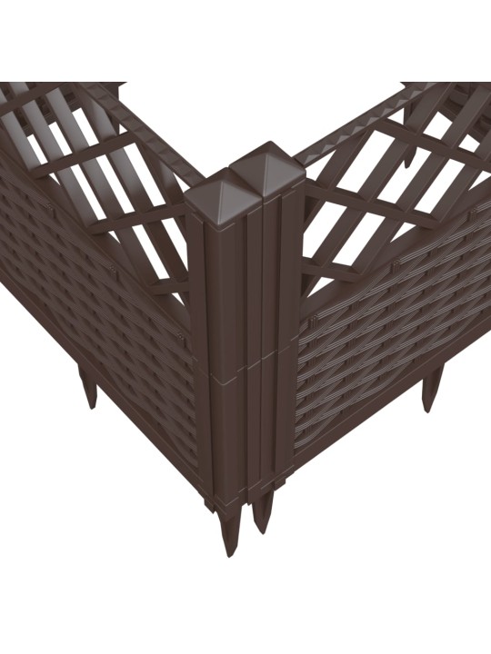 Sodo lovelis su kuoliukais, rudas, 363,5x43,5x43,5cm, PP