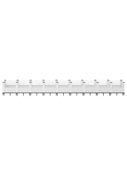 Sodo lovelis su kuoliukais, baltas, 363,5x43,5x43,5cm, PP