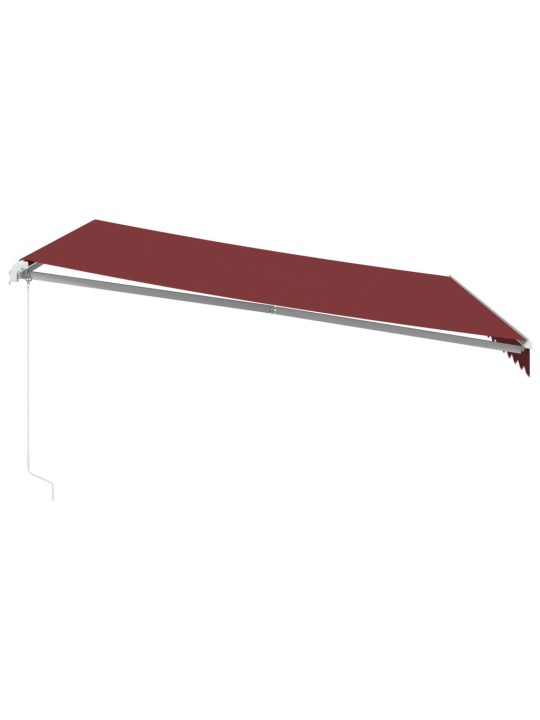 Rankiniu būdu ištraukiama markizė su LED, bordo, 400x300cm