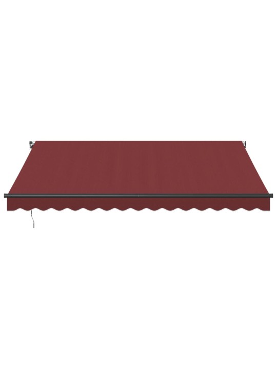 Rankiniu būdu ištraukiama markizė su LED, bordo, 400x350cm