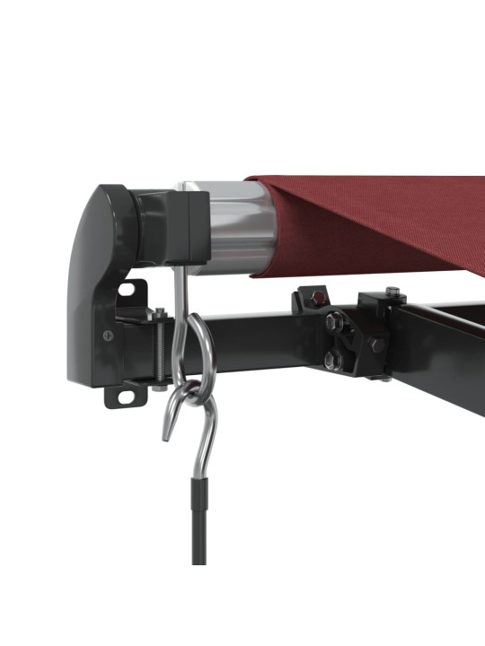 Rankiniu būdu ištraukiama markizė su LED, bordo, 600x350cm