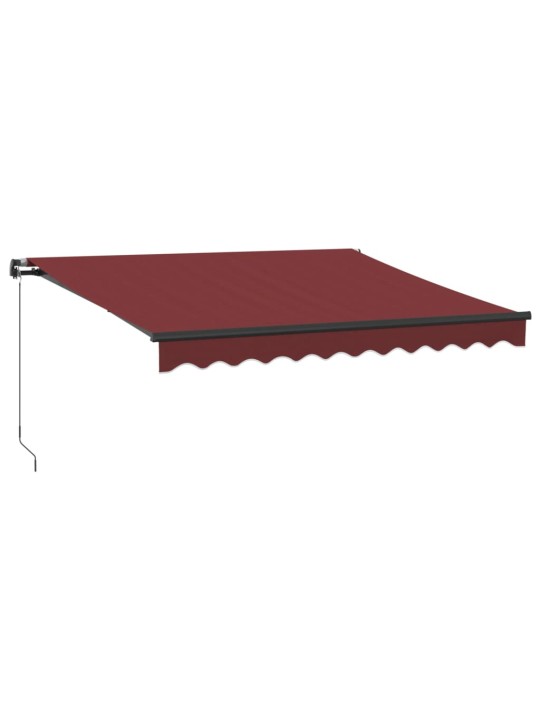 Rankiniu būdu ištraukiama markizė su LED, bordo, 300x250cm