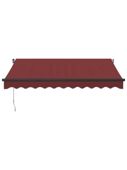Rankiniu būdu ištraukiama markizė su LED, bordo, 300x250cm