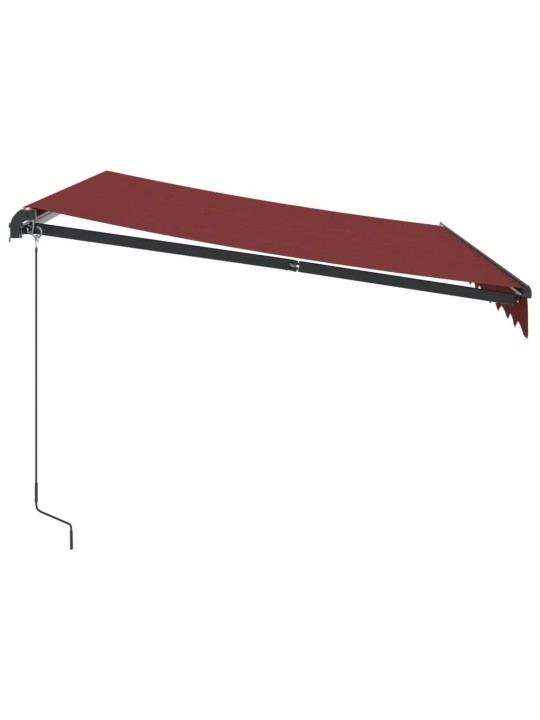Rankiniu būdu ištraukiama markizė su LED, bordo, 300x250cm