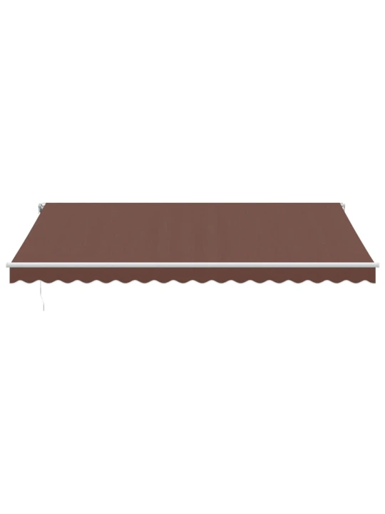Automatinė ištraukiama markizė su LED, ruda, 450x300cm
