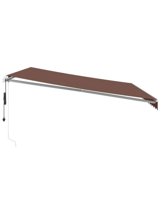 Automatinė ištraukiama markizė su LED, ruda, 450x300cm