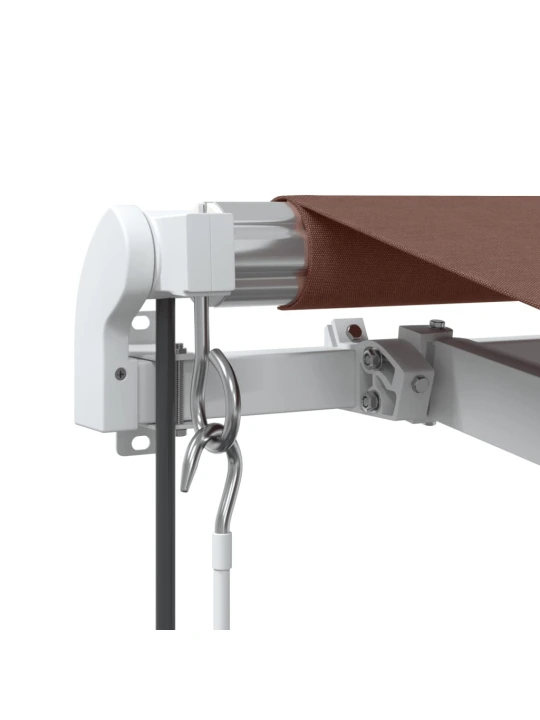 Automatinė ištraukiama markizė su LED, ruda, 450x300cm
