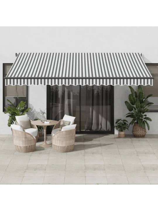 Automatinė ištraukiama markizė, antracito ir balta, 450x350cm