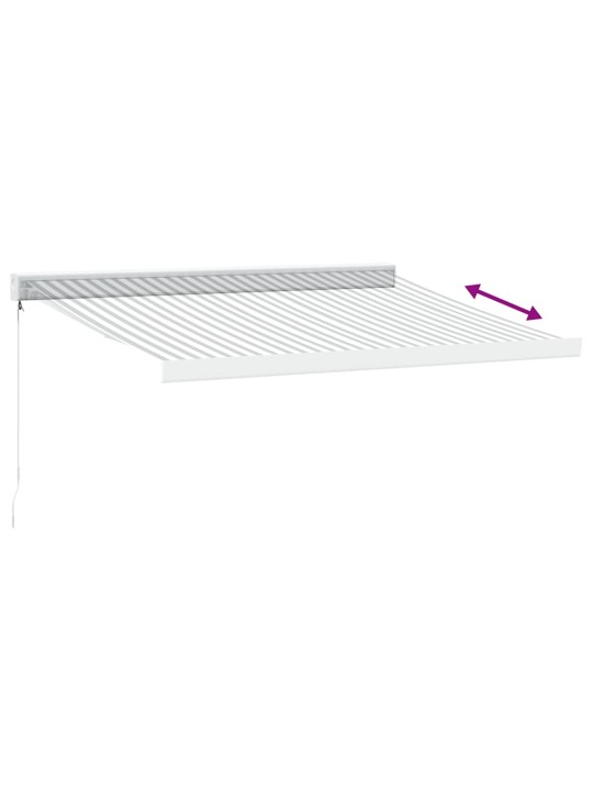 Ištraukiama markizė, antracito/balta, 3x2,5m, audinys/aliuminis