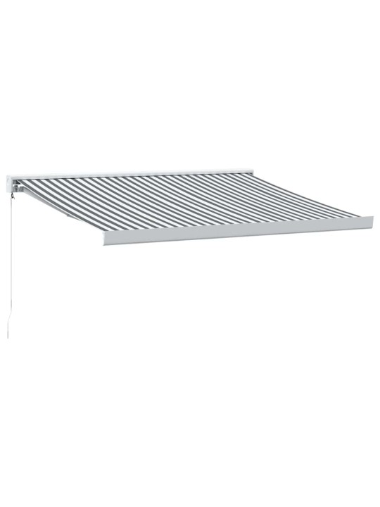 Ištraukiama markizė, antracito/balta, 3,5x2,5m, audinys