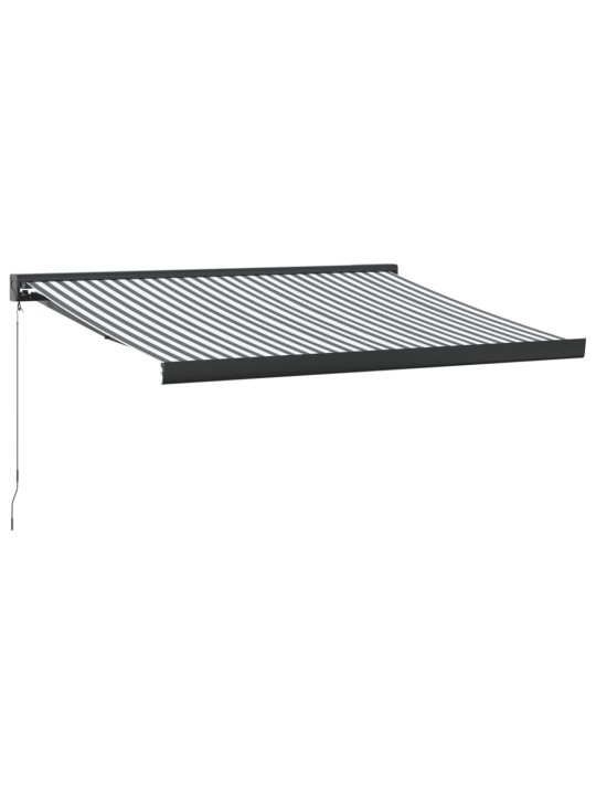 Ištraukiama markizė, antracito/balta, 3x2,5m, audinys/aliuminis