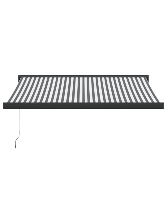 Ištraukiama markizė, antracito/balta, 3x2,5m, audinys/aliuminis