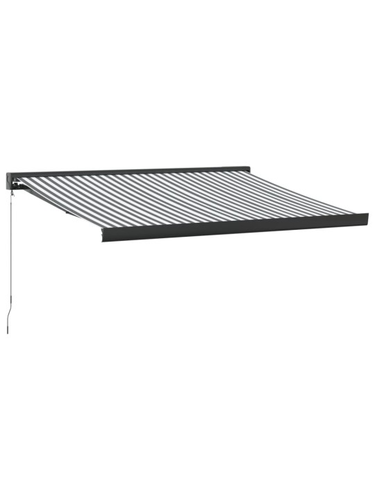 Ištraukiama markizė, antracito/balta, 3,5x2,5m, audinys