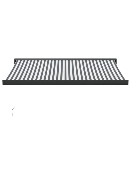 Ištraukiama markizė, antracito/balta, 3,5x2,5m, audinys