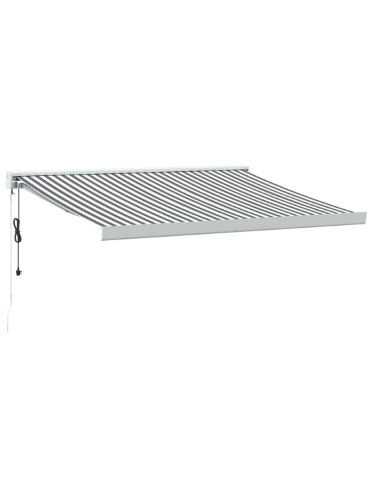 Ištraukiama markizė, antracito/balta, 3x2,5m, audinys/aliuminis