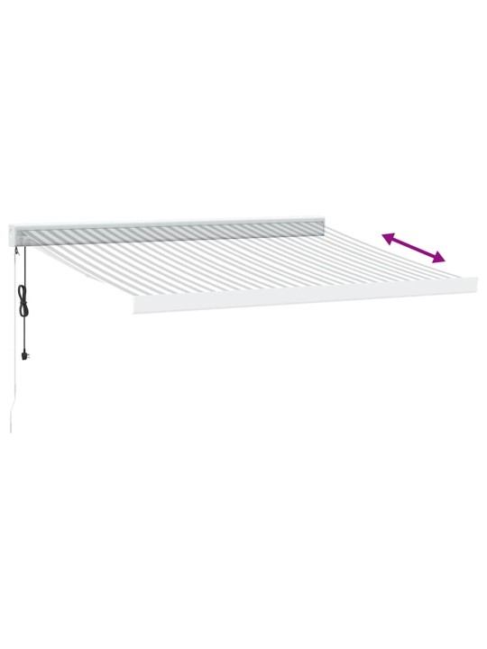 Ištraukiama markizė, antracito/balta, 3x2,5m, audinys/aliuminis