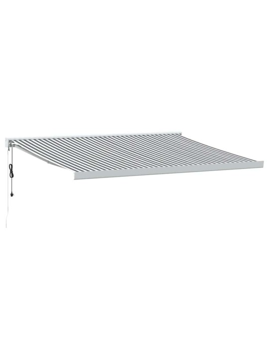 Ištraukiama markizė, antracito/balta, 4x3m, audinys/aliuminis